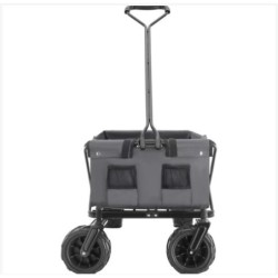 Chariot de jardin Chariot de transport Pliable Gris