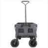 Chariot de jardin Chariot de transport Pliable Gris