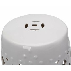 Tabouret à induction de température Tilia en grès cérame blanc