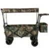 VEVOR Chariot Jardin 4 roulettes Chariot de Plage Chariot de Transport Chariot Pliable avec Toit Camouflage Remorque Transport