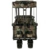 VEVOR Chariot Jardin 4 roulettes Chariot de Plage Chariot de Transport Chariot Pliable avec Toit Camouflage Remorque Transport