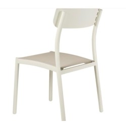 MAVAS Chaise empilable blanc