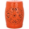 Tabouret décoratif en céramique llaneli Couleur orange