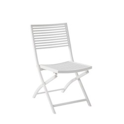 JESSE Chaise pliante blanc, beige