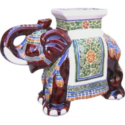 Beverly tabouret décoratif en céramique Mélange brun