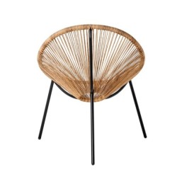 ACAPULCO Chaise lounge noir, naturel