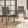 Chaise de jardin empilable aluminium (lot de 2) Gris taupe