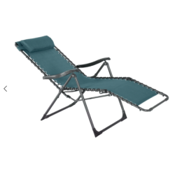 Fauteuil relax de jardin SILOS Bleu canard