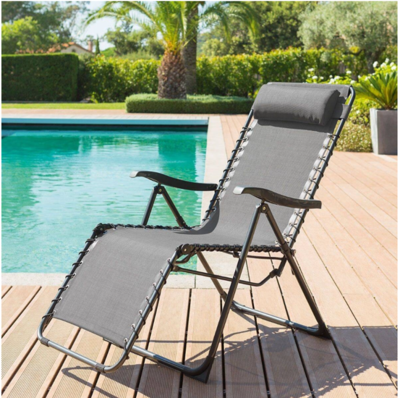Fauteuil relax de jardin SILOS Anthracite