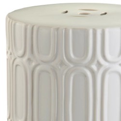 Tabouret décoratif en céramique Morgan Crème