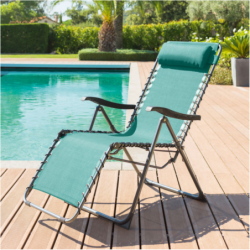 Fauteuil relax de jardin SILOS Émeraude