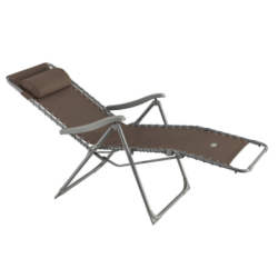Fauteuil relax de jardin SILOS Taupe