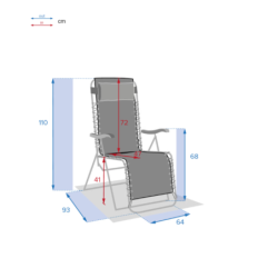 Fauteuil relax de jardin SILOS Taupe