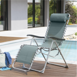 Fauteuil relax de jardin SILOS Vert jade