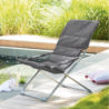 Fauteuil relax de jardin MILOS Ardoise