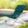 Fauteuil relax de jardin MILOS Bleu canard