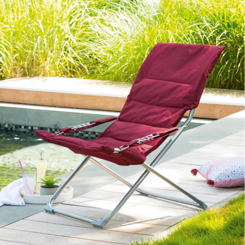 Fauteuil relax de jardin MILOS Bordeaux