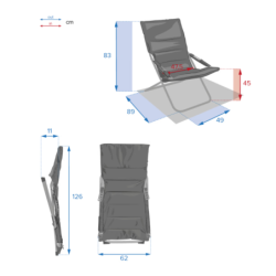 Fauteuil relax de jardin MILOS Bordeaux