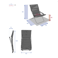 Fauteuil relax de jardin MILOS Grenade