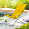 Fauteuil relax de jardin MILOS Jaune moutarde