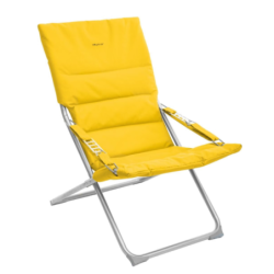 Fauteuil relax de jardin MILOS Jaune moutarde