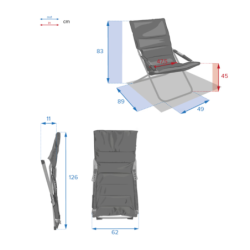 Fauteuil relax de jardin MILOS Taupe
