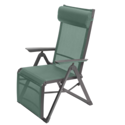 Fauteuil de jardin inclinable DECIMA Vert olive Graphite