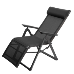 Fauteuil de jardin inclinable DECIMA Anthracite Graphite