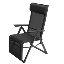 Fauteuil de jardin inclinable DECIMA Anthracite Graphite