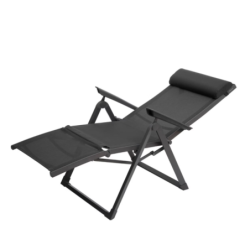 Fauteuil de jardin inclinable DECIMA Anthracite Graphite