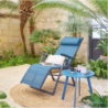 Fauteuil de jardin inclinable DECIMA Bleu canard Graphite