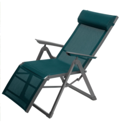 Fauteuil de jardin inclinable DECIMA Bleu canard Graphite