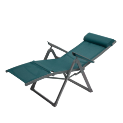 Fauteuil de jardin inclinable DECIMA Bleu canard Graphite