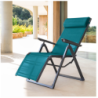 Fauteuil de jardin inclinable DECIMA Bleu canard Graphite