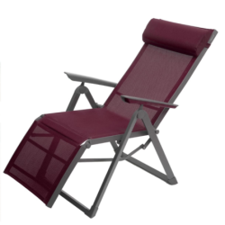 Fauteuil de jardin inclinable DECIMA Bordeaux Graphite