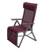 Fauteuil de jardin inclinable DECIMA Bordeaux Graphite