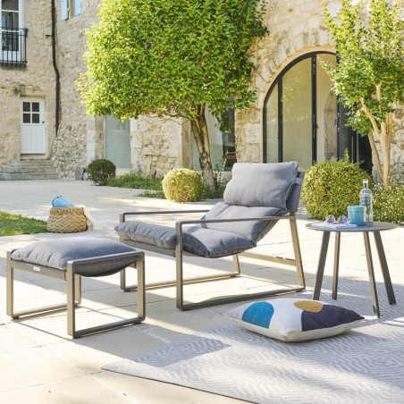 Fauteuil relax de jardin LAMBINIO Graphite