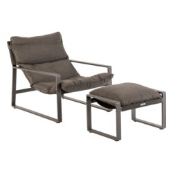 Fauteuil relax de jardin LAMBINIO Graphite