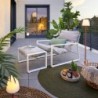 Fauteuil relax de jardin LAMBINIO Blanc