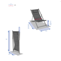 Chilienne de jardin HONOLULU Bleu canard