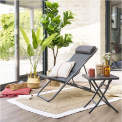 Chilienne de jardin pliante JUBBA Anthracite Graphite