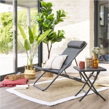 Chilienne de jardin pliante JUBBA Anthracite Graphite