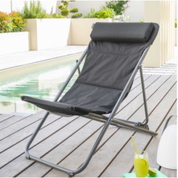 Chilienne de jardin pliante JUBBA Anthracite Graphite