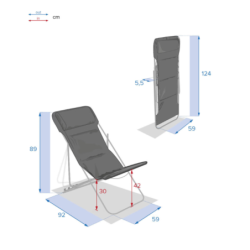 Chilienne de jardin pliante JUBBA Grenade Graphite