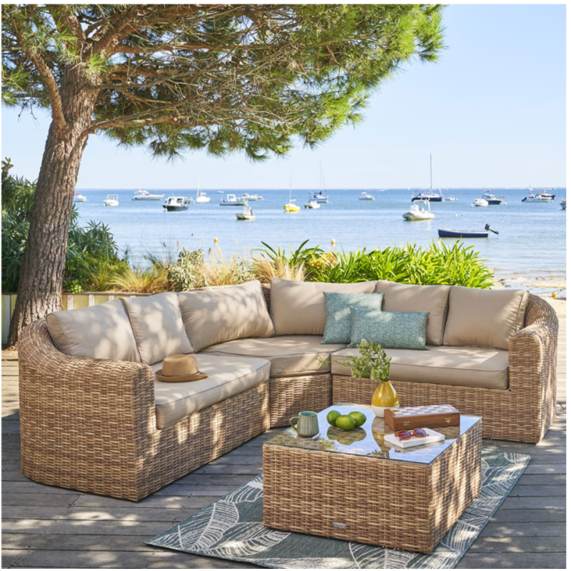 Salon d'angle de jardin MOORÉA Savana 5 places