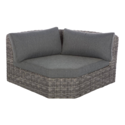 Salon d'angle de jardin MOORÉA Terre d'ombre 5 places