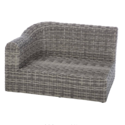 Salon d'angle de jardin MOORÉA Terre d'ombre 5 places