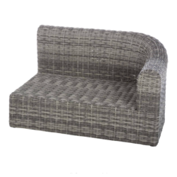 Salon d'angle de jardin MOORÉA Terre d'ombre 5 places