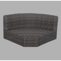 Salon d'angle de jardin MOORÉA Terre d'ombre 5 places