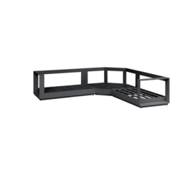 Salon d'angle de jardin ALLURE Graphite 5 places